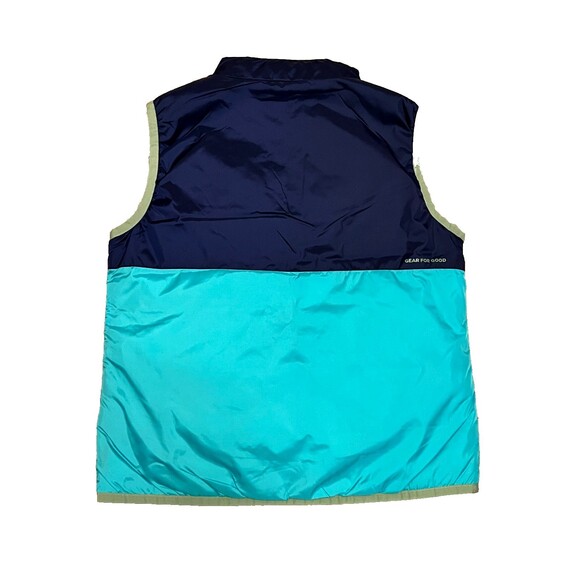 NWT COTOPAXI Kids XL Teca Calido Zip Vest Reversible Sleepover Green Blue Orange - Picture 2 of 11